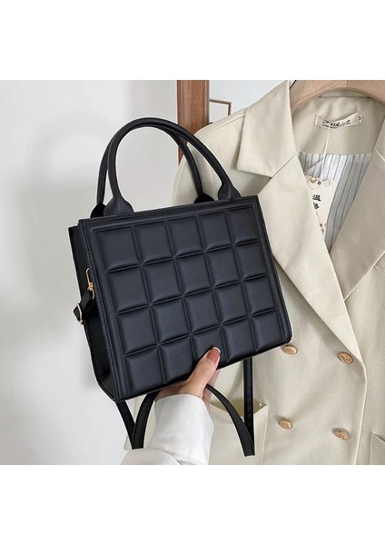 Mavi Stil Yeni Lüks Çanta Tasarımcısı Kadın Omuz Çantası Moda Ekose Pu Deri Crossbody Çanta Kare Küçük Üst-Kollu Çanta Tote (Yurt Dışından) fiyatları