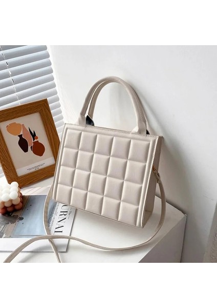 Mavi Stil Yeni Lüks Çanta Tasarımcısı Kadın Omuz Çantası Moda Ekose Pu Deri Crossbody Çanta Kare Küçük Üst-Kollu Çanta Tote (Yurt Dışından) modelleri