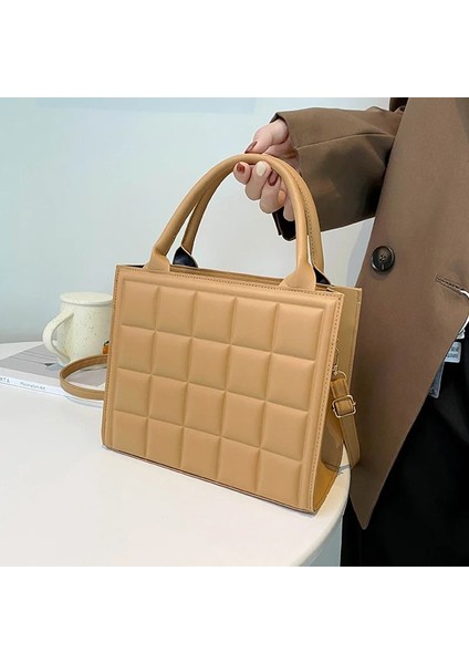 Mavi Stil Yeni Lüks Çanta Tasarımcısı Kadın Omuz Çantası Moda Ekose Pu Deri Crossbody Çanta Kare Küçük Üst-Kollu Çanta Tote (Yurt Dışından) fırsatları