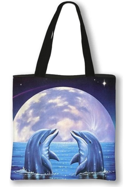 BDSTDHAITUNS05 Tarzı 39CMX39CM Dolrint Bayan Çanta Kız Kanvas Tote Çanta Alışveriş Seyahat Kadın Eko Yeniden Kullanılabilir Omuz Alışveriş Çantaları Yüksek Kapasiteli (Yurt Dışından)
