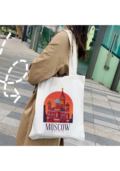No.29 Stili 35X40CM Moskova Hamburg Istanbul Havana Rijeka Zagreb Medellin Köln Frankfurt Kadın Shopper Messenger Omuz Kanvas El Çantası Tote (Yurt Dışından) fırsatları