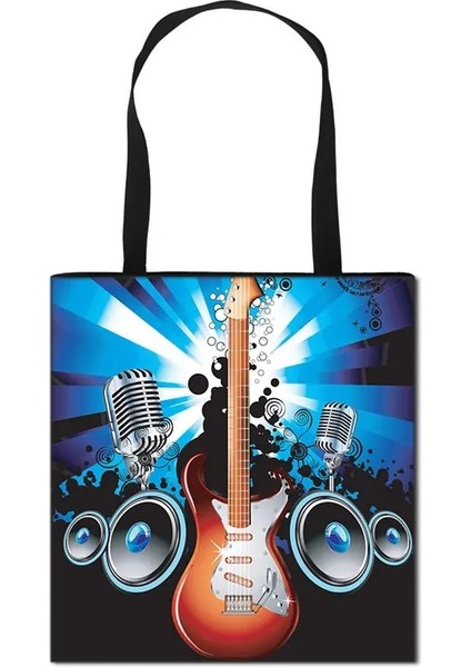 STDMUSICP06 Tarzı 34CMX34CM Piyano Müzik Notu Baskı Tote Çanta Moda Kadın Çanta Kız Omuz Saklama Torbaları Seyahat Bayanlar Için Büyük Kapasiteli Alışveriş Çantası (Yurt Dışından)