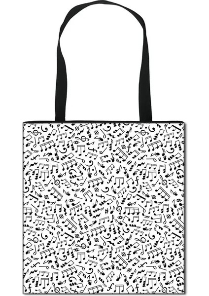 STDMUSICP06 Tarzı 34CMX34CM Piyano Müzik Notu Baskı Tote Çanta Moda Kadın Çanta Kız Omuz Saklama Torbaları Seyahat Bayanlar Için Büyük Kapasiteli Alışveriş Çantası (Yurt Dışından) fiyatları