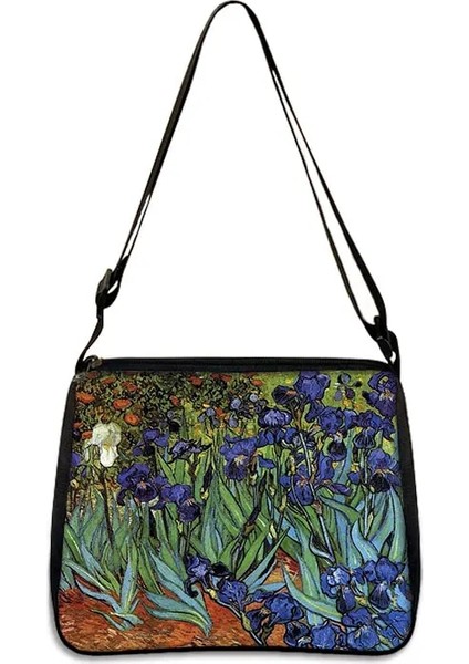 YXBFGSLS18 Tarzı 25CMX30CM Van Gogh Yıldızlı Gökyüzü Çanta Bayanlar Sanat Yağlıboya Ayçiçeği Moda Omuz Çantası Koltuk Altı Çantası Kız Alışveriş Seyahat Çantası (Yurt Dışından)