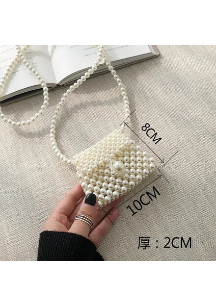 A5 Stili Mini Inci Çanta El Yapımı Vintage Eva Boncuklu Moda Ziyafet Parti Omuzdan Askili Çanta Kadın Düğün Çantaları Lüks Kadın Bozuk Para Cüzdanı (Yurt Dışından)