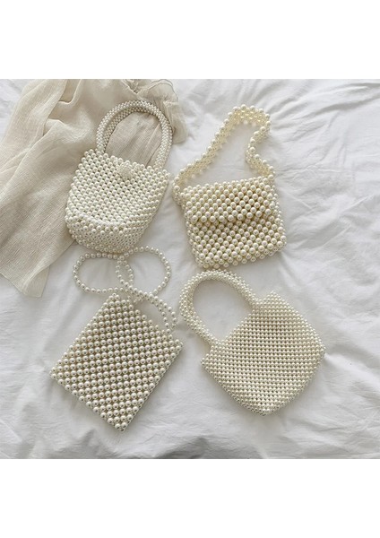 A5 Stili Mini Inci Çanta El Yapımı Vintage Eva Boncuklu Moda Ziyafet Parti Omuzdan Askili Çanta Kadın Düğün Çantaları Lüks Kadın Bozuk Para Cüzdanı (Yurt Dışından)