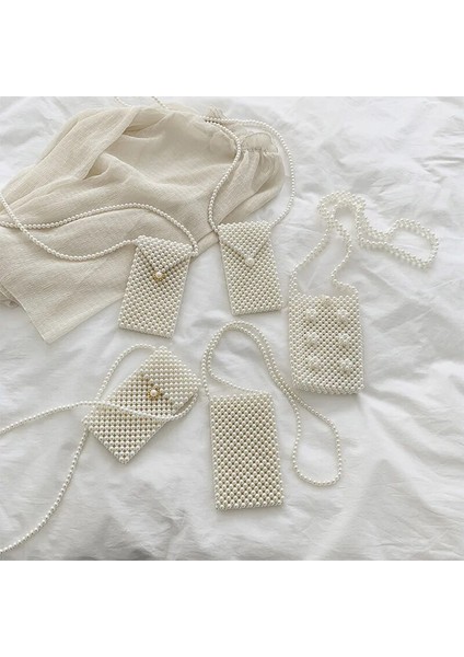 A5 Stili Mini Inci Çanta El Yapımı Vintage Eva Boncuklu Moda Ziyafet Parti Omuzdan Askili Çanta Kadın Düğün Çantaları Lüks Kadın Bozuk Para Cüzdanı (Yurt Dışından)