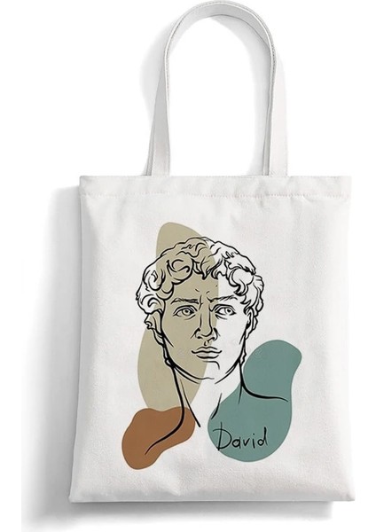 G329 Stili David Michelangelo Yağlıboya Estetik Anime Alışveriş Çantası Çanta Tote Çanta Kadın Harajuku Alışveriş Omuz Çantaları Kanvas Çanta (Yurt Dışından)
