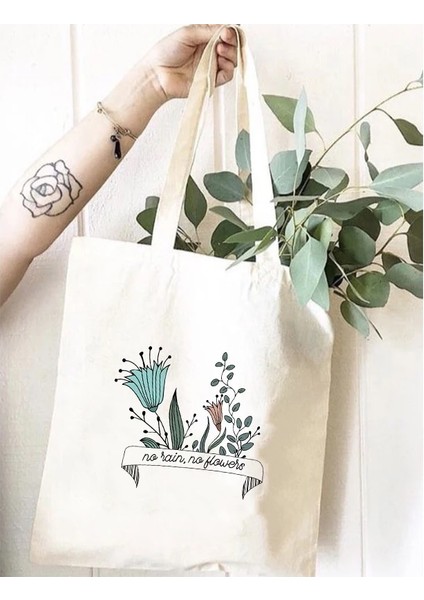 B1792-TBWH-M Tarzı Çiçek Bitki Tasarım Kadın Kanvas Çanta Bayanlar Seyahat Çanta Moda Rahat Tote Edebi Kitap Çantası Alışveriş Omuz Çantası Kızlar Için (Yurt Dışından) fırsatları