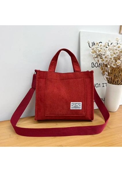 Kırmızı Stil 30X25X10CM Moda Kadife Kadın Omuz Çantası Yeni Basit Çevre Dostu Alışveriş Çantası Trendi Çok Yönlü Messenger Çanta Wome Için Çanta (Yurt Dışından) modelleri