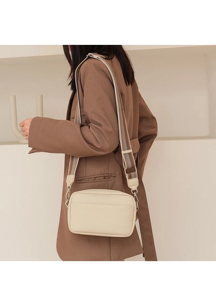 Bej Tarzı 2023 Yeni Trendy Claoulder Çanta Kadın Çantalar ve Çanta Günlük Kullanım Fermuar Pu Crossbody Bir Omuz Küçük Kare Çanta (Yurt Dışından) fırsatları