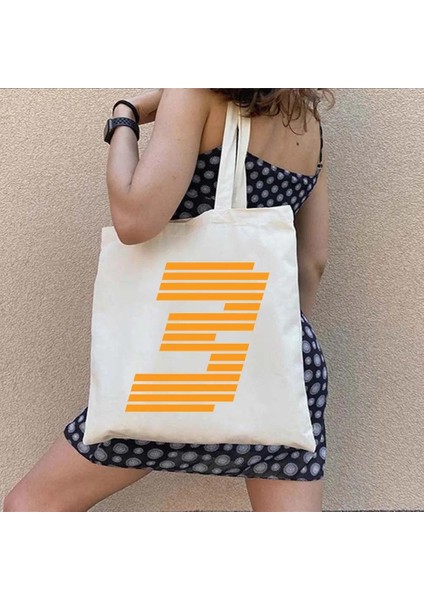 No.97 Stili 35X40CM F1 Araba Racer Lando Norris Formül 1 Yarış Daniel Ricciardo Kask Erkek Kadın Omuz Kanvas Tote Çanta Harajuku Shopper Çanta (Yurt Dışından)