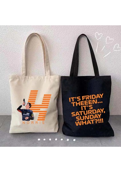No.97 Stili 35X40CM F1 Araba Racer Lando Norris Formül 1 Yarış Daniel Ricciardo Kask Erkek Kadın Omuz Kanvas Tote Çanta Harajuku Shopper Çanta (Yurt Dışından) modelleri