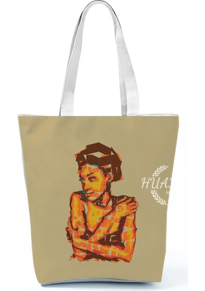 No.32 Tarzı 40-45CM Retro Siyah Afrika Kız Omuz Çantası Tasarımcı Yıldızlı Gökyüzü Yağlıboya Çanta Büyük Kapasiteli Eko Yeniden Kullanılabilir Kadın Rahat Tote (Yurt Dışından)