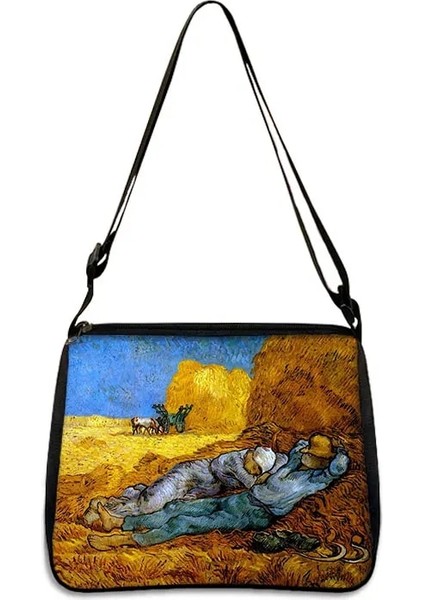 YXBSJMHS18 Tarzı 25CMX30CM Van Gogh Yıldızlı Gökyüzü Çanta Bayanlar Sanat Yağlıboya Ayçiçeği Moda Omuz Çantası Koltuk Altı Çantası Kız Alışveriş Seyahat Çantası (Yurt Dışından)
