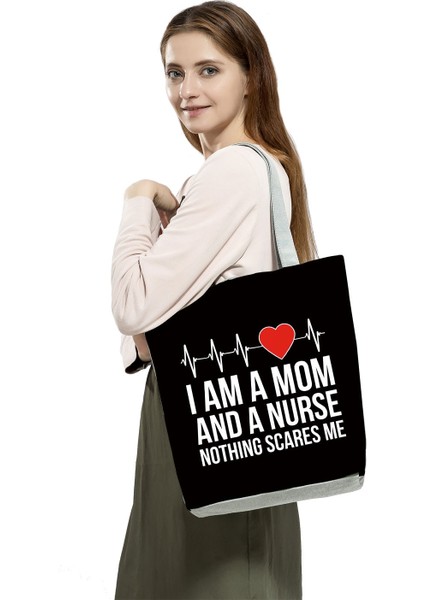 HL2326 Tarzı Özelleştirilmiş Karikatür Diş Hekimi Hemşire Baskı Tote Moda Kadın Tasarımcı Çantaları Eko Yeniden Kullanılabilir Alışveriş Çantası Bakkaliye Için Omuzdan Askili Çanta (Yurt Dışından) indirimleri