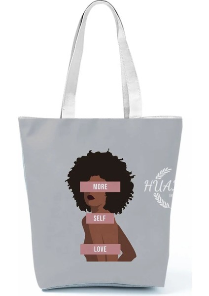 No.19 Tarzı 35-40CM Retro Siyah Afrika Kız Omuz Çantası Tasarımcı Yıldızlı Gökyüzü Yağlıboya Çanta Büyük Kapasiteli Eko Yeniden Kullanılabilir Kadın Rahat Tote (Yurt Dışından)