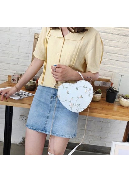 Yeşil-B Tarzı Kadın Omuz Çantaları Tasarımcı Çanta Kadın Moda Dantel Taze Çanta Crossbody Çanta Düz Renk Küçük Aşk Çanta Debriyaj (Yurt Dışından) indirimleri