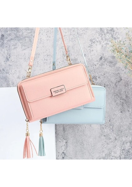 No.7 Tarzı Kadın Omuz Askısı Çantası Çok Fonksiyonlu Uzun Cüzdan Moda Püskül Çanta Çile Kart Sahibinin Bayanlar Küçük Crossbody Cep Telefonu Çantası (Yurt Dışından) fırsatları