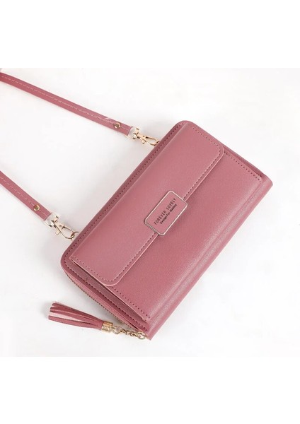No.7 Tarzı Kadın Omuz Askısı Çantası Çok Fonksiyonlu Uzun Cüzdan Moda Püskül Çanta Çile Kart Sahibinin Bayanlar Küçük Crossbody Cep Telefonu Çantası (Yurt Dışından) indirimleri