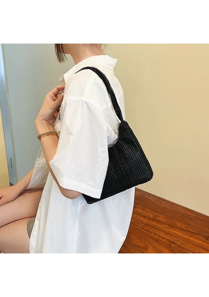 Pembe Tarzı Moda Rhinestones Akşam El Çantası Omuz Çantaları Kadın Parti Düğün Çantalar Çanta Tote Kadın Omuz Koltukaltı Çanta (Yurt Dışından) fiyatları