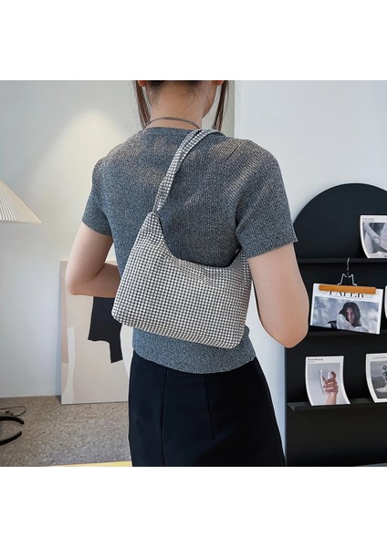 Pembe Tarzı Moda Rhinestones Akşam El Çantası Omuz Çantaları Kadın Parti Düğün Çantalar Çanta Tote Kadın Omuz Koltukaltı Çanta (Yurt Dışından) indirimleri