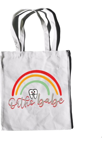 No.13 Tarzı 23-27CM Diş Omuz Çantaları ve Diş Hekimi Grafik Estetik Komik Moda Çanta Rahat Alışveriş Kız Çanta Kadın Zarif Kanvas Çanta (Yurt Dışından)