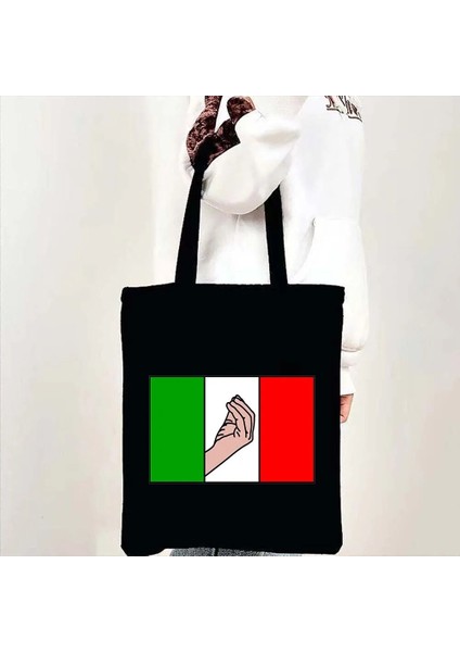 No.45 Tarzı 35X40CM Floransa Pisa Kulesi Milalia Italia Roma Italyan Italya Bayrağı Haritası Cenova Alışveriş Omuz Kanvas Tote Çantalar Shopper Çantalar (Yurt Dışından)