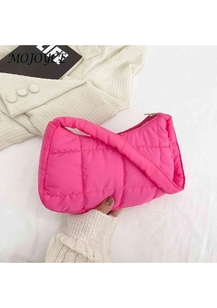 Mavi Stil Kapitone Omuzdan Askili Çanta Rahat Kontrol Kadın El Çantaları Moda Kış Basit Düz Renk Yumuşak Sıcak Zarif Alışveriş Seyahat Için (Yurt Dışından) fiyatları