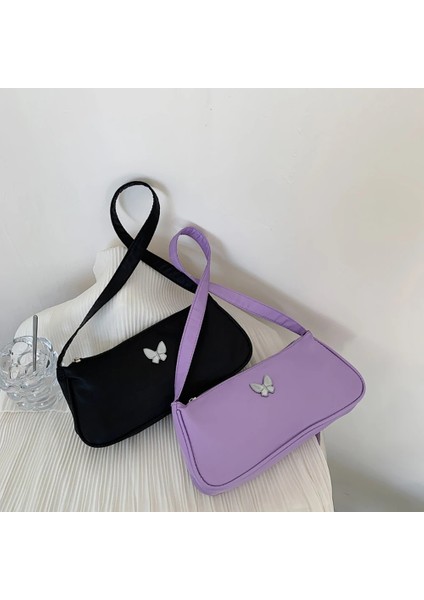 Bej Tarzı Küçük Kelebek Çanta Çanta Çanta Baskı Omuz Koltukaltı Çanta Moda Bayanlar Küçük Çanta Kadın Tote Çanta (Yurt Dışından) fiyatları