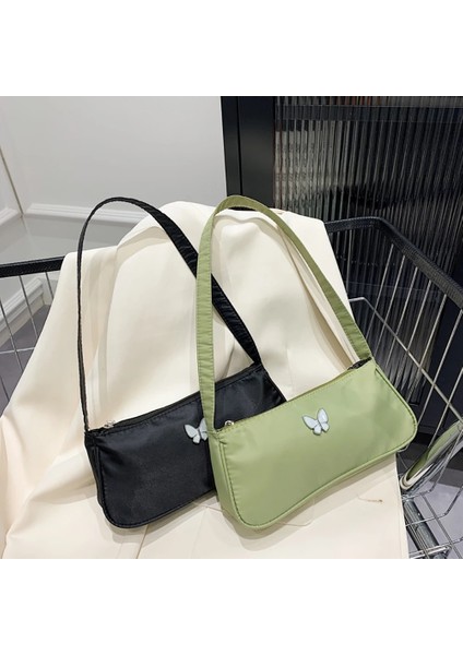 Bej Tarzı Küçük Kelebek Çanta Çanta Çanta Baskı Omuz Koltukaltı Çanta Moda Bayanlar Küçük Çanta Kadın Tote Çanta (Yurt Dışından) modelleri