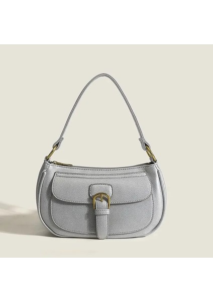 Gümüş Tarzı Küçük Kanvas Kadın Çantası Yeni Japon Tarzı Basit, Büyük Kapasiteli Işe Gidiş Geliş (Yurt Dışından)