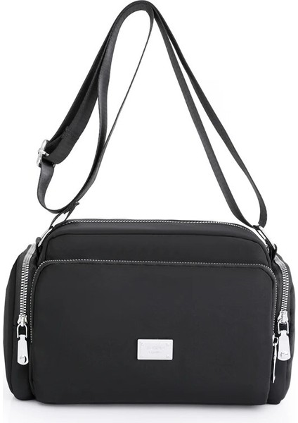 Siyah Stil Kadınlar Için Crossbody Çanta Su Geçirmez Omuz Çantası Messenger Çanta Rahat Naylon Çanta (Yurt Dışından)