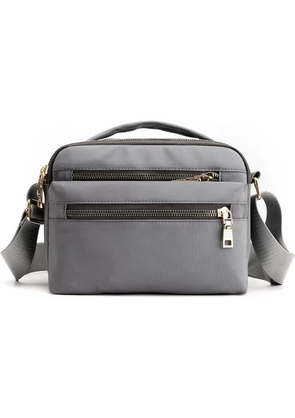 Gri Tarzı Su Geçirmez Omuz Çantası Kadın Rahat Crossbody Çanta Çok Fonksiyonlu Çanta Messenger Çanta (Yurt Dışından)