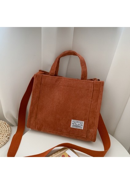 Kahverengi Tarzı Kadife Rahat Kadın Tote Omuzdan Askili Çanta Retro Sanat Tuval Crossbody Çanta Womeotton Fermuarlı Çanta Lüks Tasarımcı (Yurt Dışından) modelleri