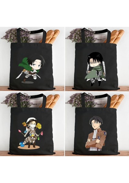 No.42 Tarzı 35X40CM Levi Ackerman Titan'a Saldırı Eren Lıvaı Anime Manga Karikatür Sevimli Kadın Kanvas Omuz Çantası Çanta Pamuk Alışveriş Çantaları (Yurt Dışından) fiyatları
