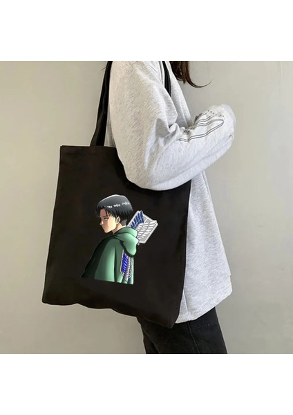 No.42 Tarzı 35X40CM Levi Ackerman Titan'a Saldırı Eren Lıvaı Anime Manga Karikatür Sevimli Kadın Kanvas Omuz Çantası Çanta Pamuk Alışveriş Çantaları (Yurt Dışından) fırsatları