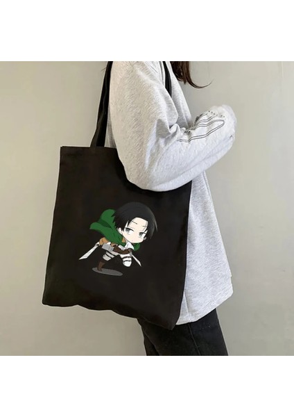 No.42 Tarzı 35X40CM Levi Ackerman Titan'a Saldırı Eren Lıvaı Anime Manga Karikatür Sevimli Kadın Kanvas Omuz Çantası Çanta Pamuk Alışveriş Çantaları (Yurt Dışından) indirimleri