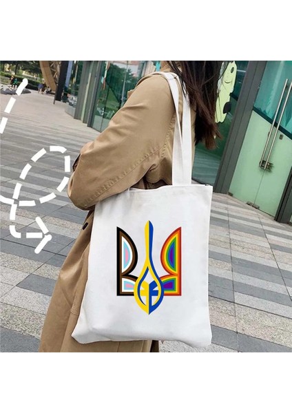 No.81 Tarzı 35X40CM Ukrayna Arması Amblem Ülke Bayrağı Ayçiçeği Çiçek Ukrayna Trysub Omuz Alışveriş Harajuku Bez Çantalar Shopper Çantalar (Yurt Dışından)