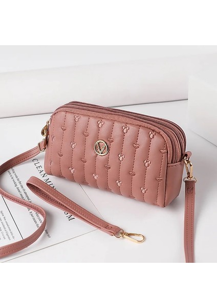 Siyah Stil S Beden Kadın Için Pu Çanta Kendi Tasarım Çok Fonksiyonlu Omuz Çantası Yeni Moda 3 Fermuarlı Crossbody Çanta Büyük Kapasiteli Bayan Bilek Çantası (Yurt Dışından) fiyatları