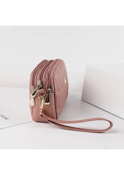 Siyah Stil S Beden Kadın Için Pu Çanta Kendi Tasarım Çok Fonksiyonlu Omuz Çantası Yeni Moda 3 Fermuarlı Crossbody Çanta Büyük Kapasiteli Bayan Bilek Çantası (Yurt Dışından) modelleri