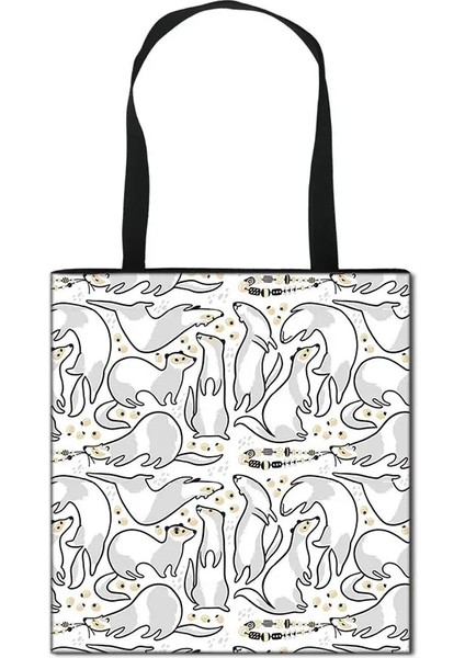 No.6 Stili 40X25CM Yeni Hayvan Baskı Kadın Omuz Çantası Alpaka Tembellik Su Samuru Gelincikler Eko Yeniden Kullanılabilir Alışveriş Çantaları Büyük Kapasiteli Omuz Çantası Kadın (Yurt Dışından) indirimleri