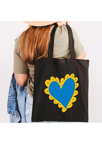 B118 Tarzı 35X40CM Barış Ukrayna Bayrağı Haritası Ayçiçekleri Ukrayna Aşk Kalp Arması Kadın Kanvas Omuz Çantaları Alışverişçi Alışveriş Çantaları (Yurt Dışından)