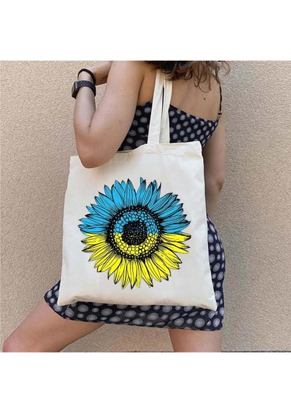 B118 Tarzı 35X40CM Barış Ukrayna Bayrağı Haritası Ayçiçekleri Ukrayna Aşk Kalp Arması Kadın Kanvas Omuz Çantaları Alışverişçi Alışveriş Çantaları (Yurt Dışından) indirimleri