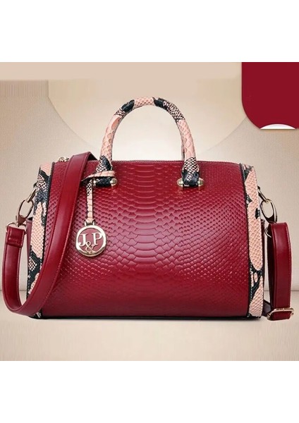 Kırmızı Stil Lüks Çanta Tasarımcısı Wome Deri Flap Debriyaj Çanta Zinciri E Bayanlar Omuz Messenger Deri Yastık Çanta (Yurt Dışından)