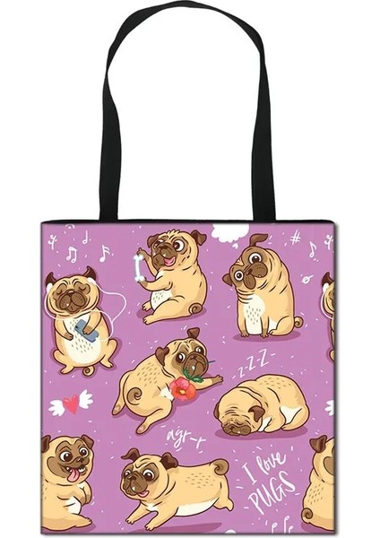 No.5 Tarzı 40X25CM Yeni Hayvan Baskı Kadın Omuz Çantası Alpaka Tembellik Su Samuru Gelincikler Eko Yeniden Kullanılabilir Alışveriş Çantaları Büyük Kapasiteli Omuz Çantası Kadın (Yurt Dışından)