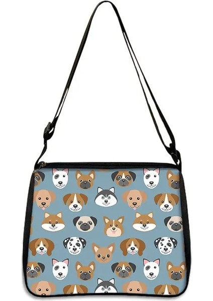 YXBJIWA10CW Tarzı 25CMX30CM Sevimli Köpek Chihuahua Baskı Omuzdan Askili Çanta Chihuahua Anne Kadın Çanta Küçük Debriyaj Telefon Çanta Tutucu Çanta Rahat Bez Çantalar (Yurt Dışından)