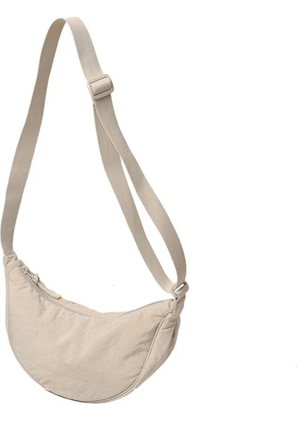 Bej Tarzı Rahat Naylon Hobos Kadınlar Kızlar Için Crossbody Çanta Tote Göğüs Boho Plaj Kılıfı Çantalar Omuz Çantaları (Yurt Dışından)