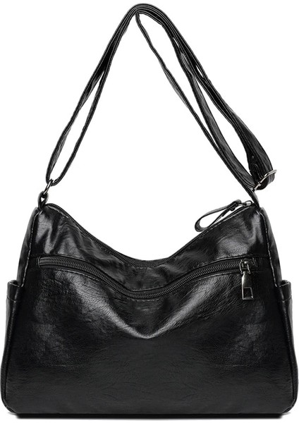 Siyah Stil Moda Omuz Kadın Çanta Çanta Naylon Su Geçirmez Crossbody Çanta Bayan Messenger Çanta (Yurt Dışından) modelleri