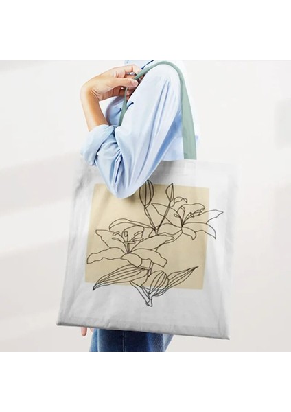 No.6 Stili 35-40CM Kore Ulzzang Omuz Çantaları Ins Shopper Tote Tuval Kadın Büyük Kapasiteli Rahat Trendy Okul Çantası Harajuku Sanat Soyut Yüz (Yurt Dışından) modelleri